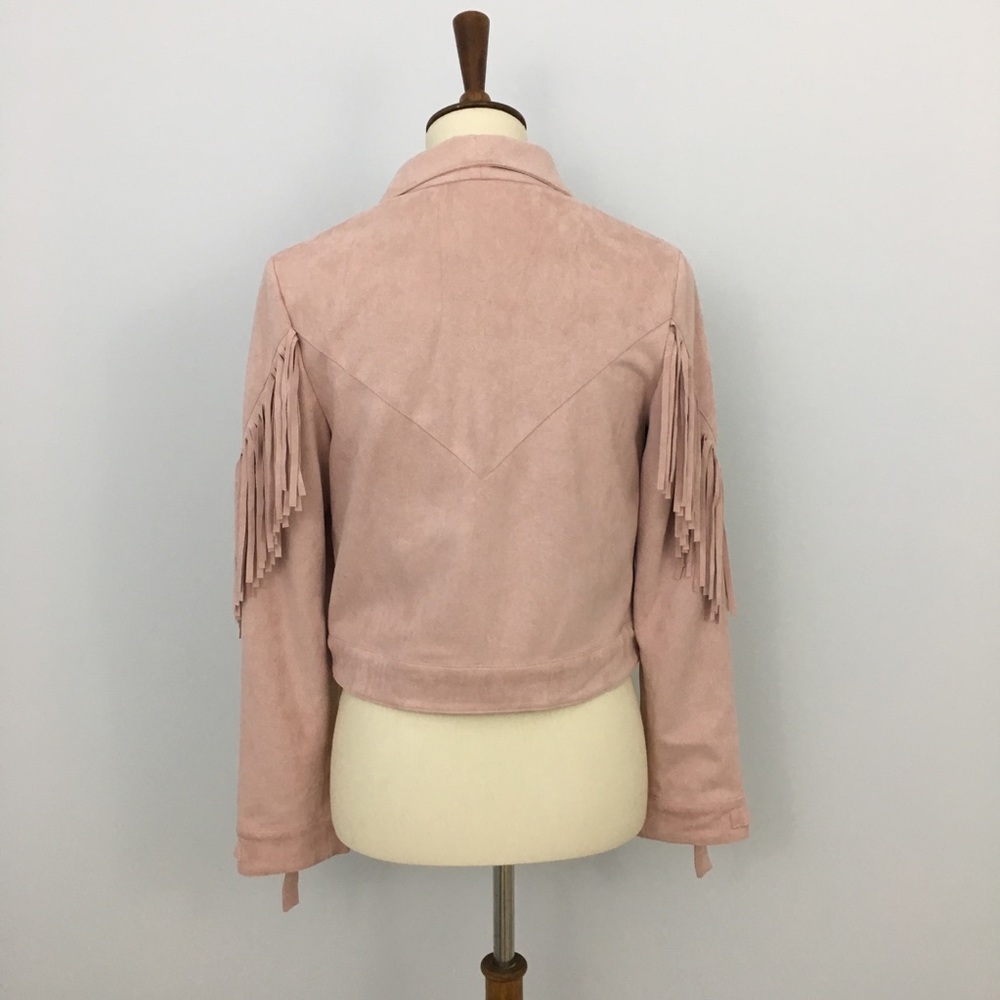 WHOLESALE BULK Fringe Suede Jacket Blush NWT K5 - Picture 5 of 8